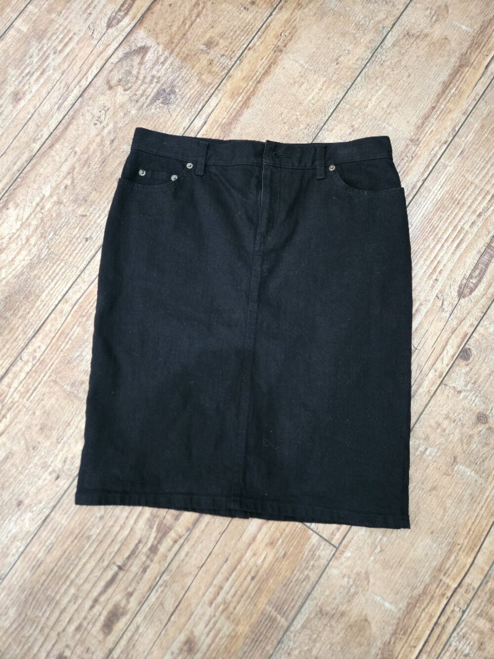 Lauren Ralph Lauren Black midi length Denim Skirt